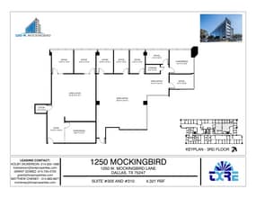 1250 W Mockingbird Ln, Dallas, TX à louer Plan d’étage- Image 2 de 2