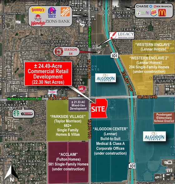 SWC Loop 101 & Indian School Road, Phoenix, AZ for lease - Aerial - Image 1 of 1