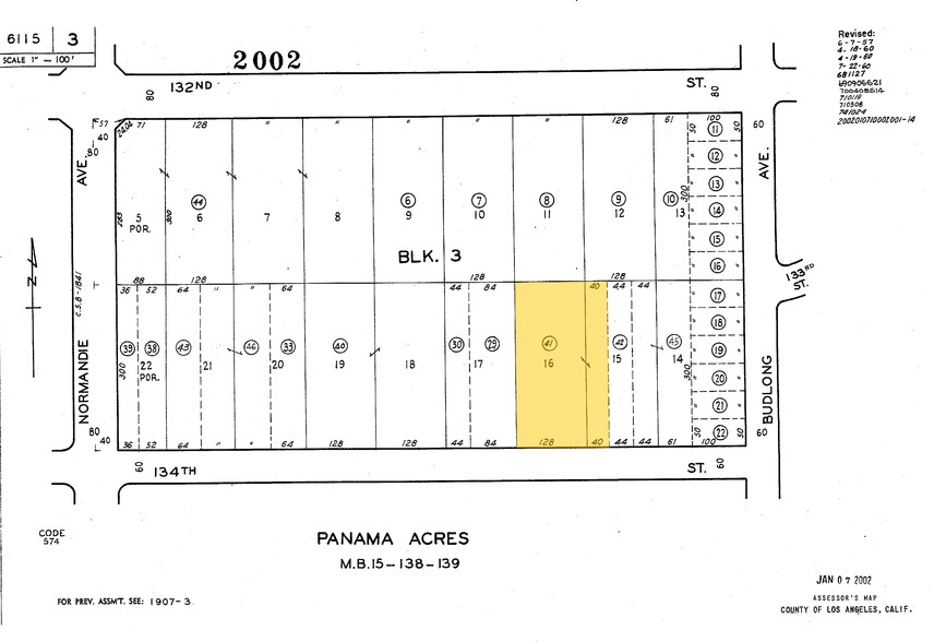 1237 W 134th St, Gardena, CA à louer - Plan cadastral - Image 2 de 9