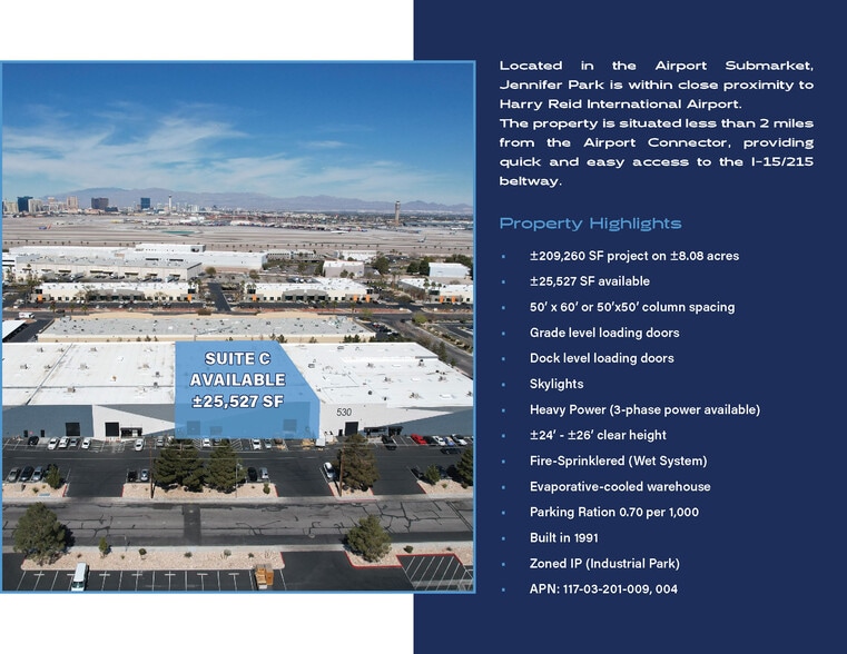 530 E Pamalyn Ave, Las Vegas, NV for lease - Aerial - Image 3 of 14