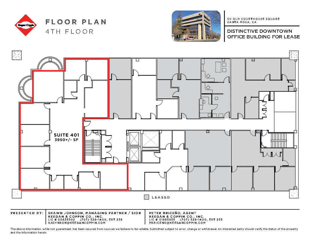 50 Old Courthouse Sq, Santa Rosa, CA à louer Plan d’étage- Image 1 de 4