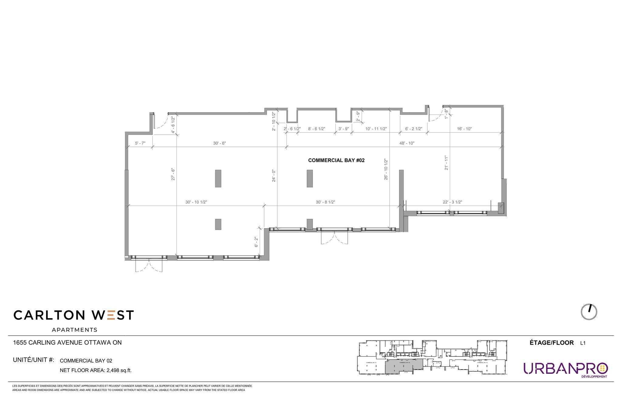 1655 Carling Ave, Ottawa, ON à louer Plan de site- Image 1 de 2