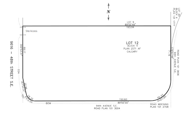 9616 SE 48 St, Calgary, AB à vendre - Plan de site - Image 2 de 2