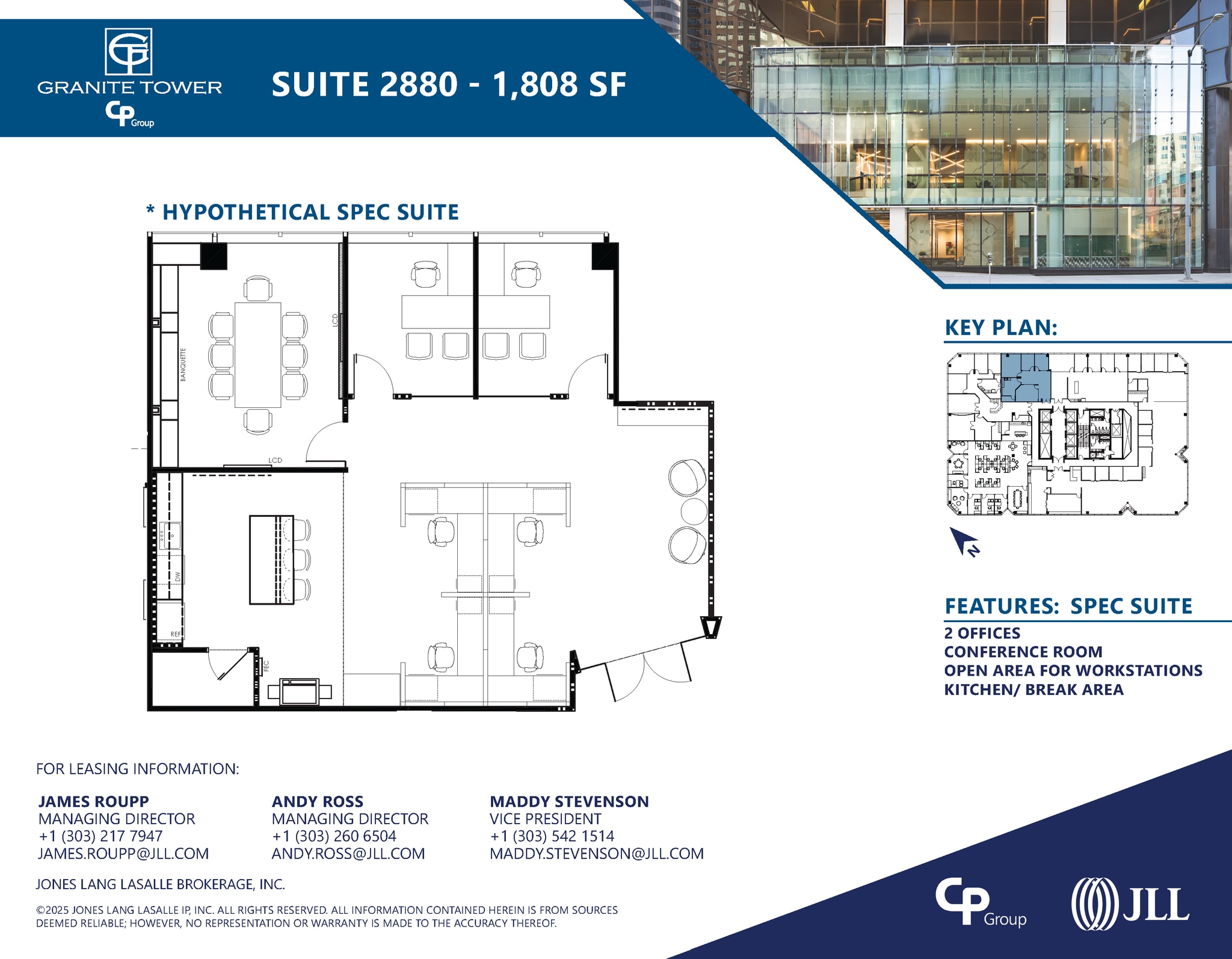 1099 18th St, Denver, CO for lease Floor Plan- Image 1 of 2