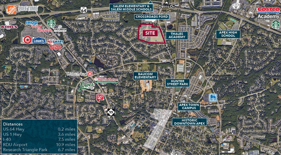 1205 N Salem St, Apex, NC for sale - Aerial - Image 3 of 3