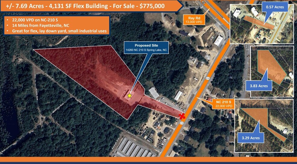 14260 NC 210 N, Spring Lake, NC à vendre - Aérien - Image 2 de 4