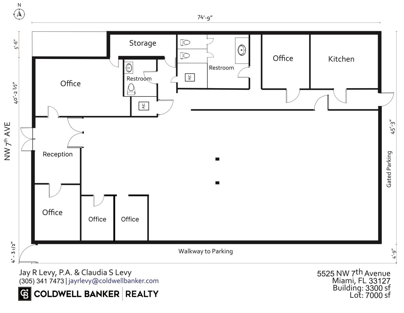5525 NW 7th Ave, Miami, FL à louer Plan d’étage- Image 1 de 11