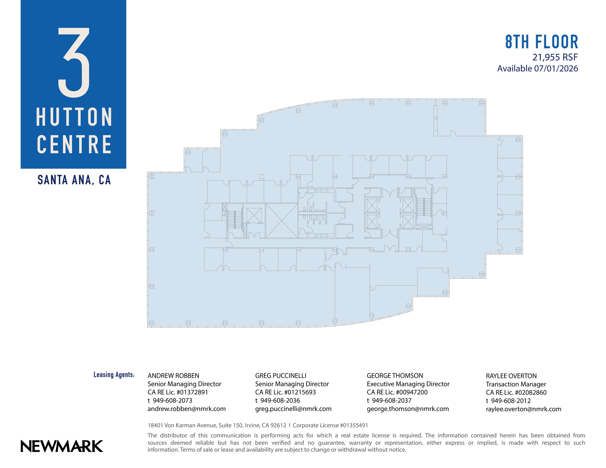 3 Hutton Centre Dr, Santa Ana, CA à louer Plan d’étage- Image 1 de 1