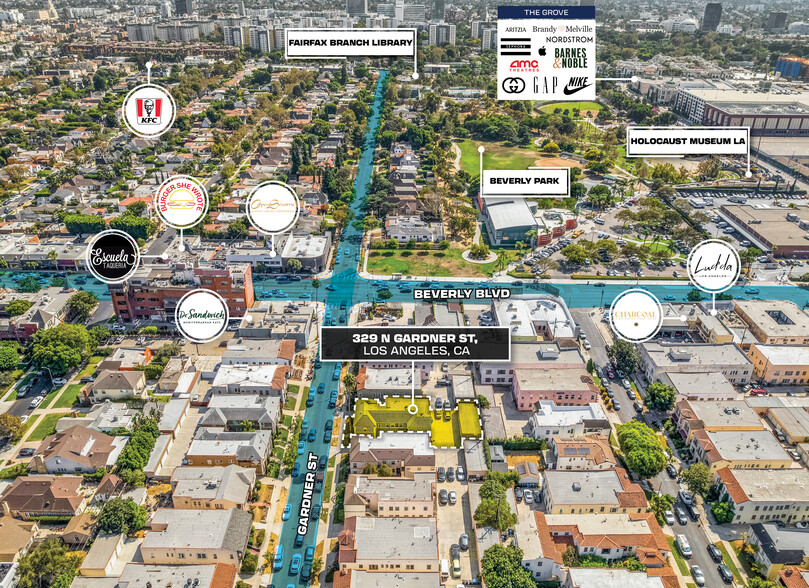 329 N Gardner St, Los Angeles, CA for sale - Aerial - Image 2 of 12