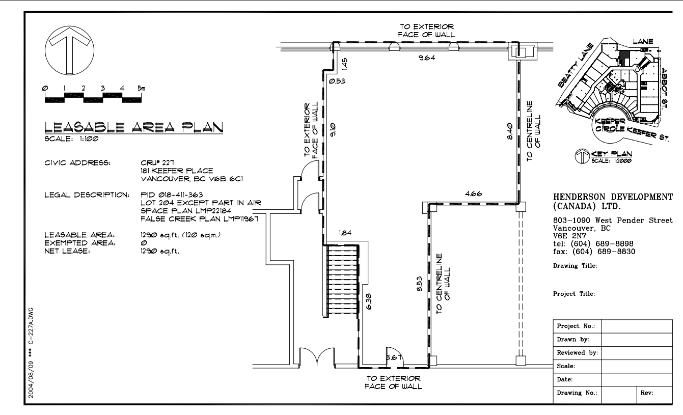 181 Keefer Pl, Vancouver, BC for lease Floor Plan- Image 1 of 1