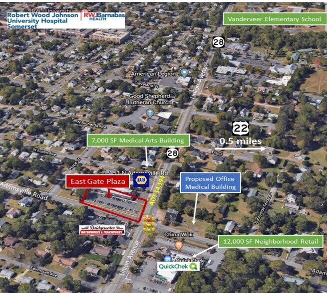 151-159 N Adamsville Rd, Somerville, NJ à louer - Photo du voisinage - Image 3 de 4