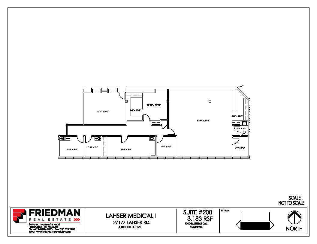 27177 Lahser Rd, Southfield, MI à louer Plan d  tage- Image 1 de 2