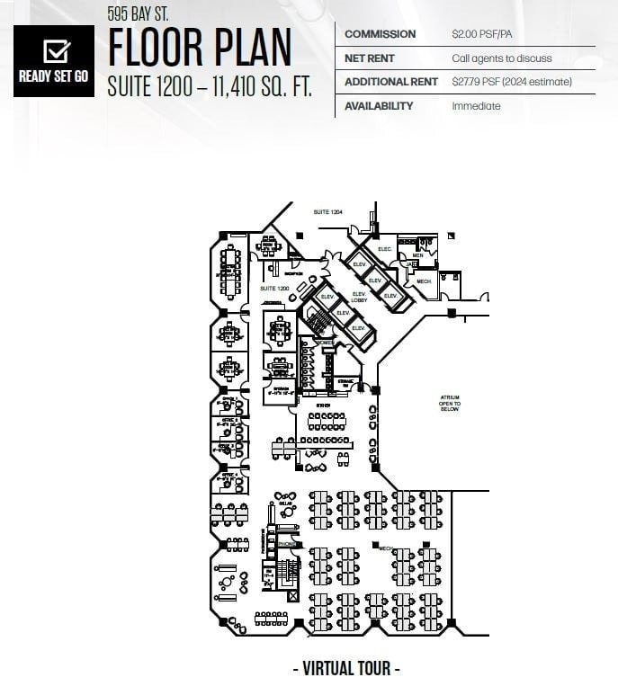 595 Bay St, Toronto, ON for lease Floor Plan- Image 1 of 1