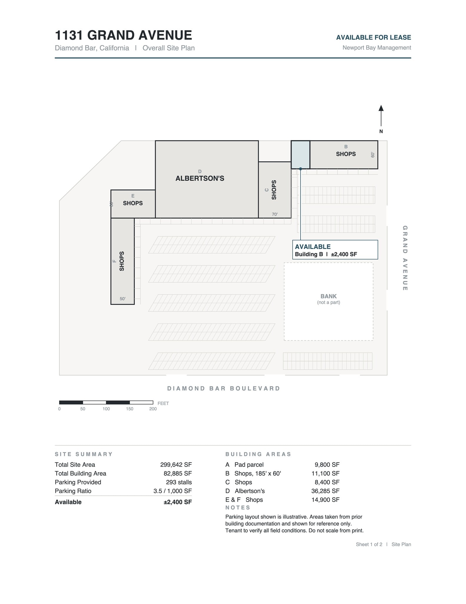 1235 S Diamond Bar Blvd, Diamond Bar, CA à louer Plan de site- Image 1 de 1
