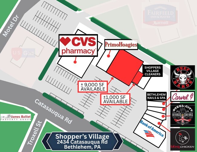 More details for 2404-2434 Catasauqua Rd, Bethlehem, PA - Retail for Lease