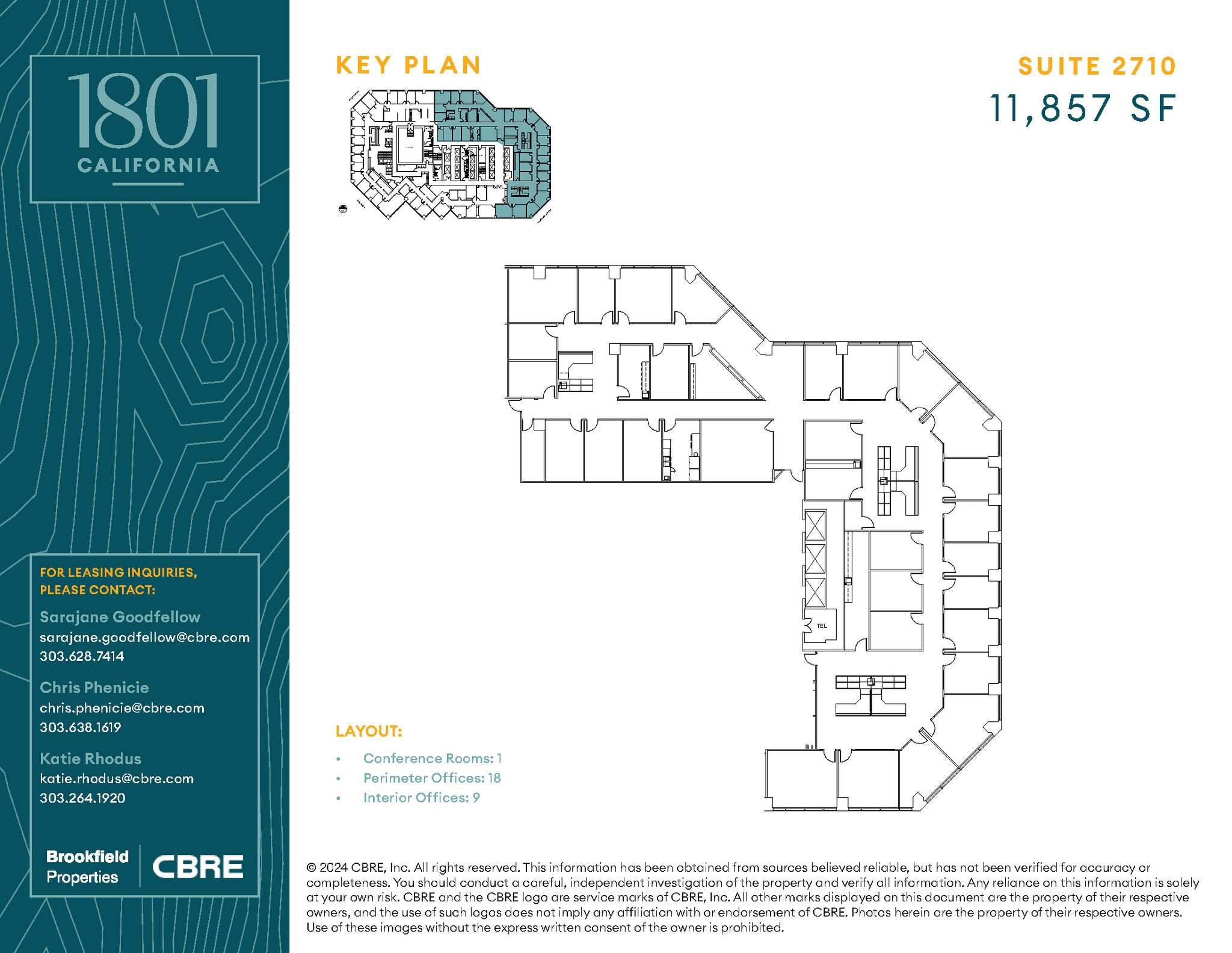 1801 California St, Denver, CO for lease Floor Plan- Image 1 of 1