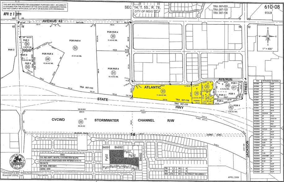 Atlantic Ave, Indio, CA à vendre - Plan cadastral - Image 2 de 11