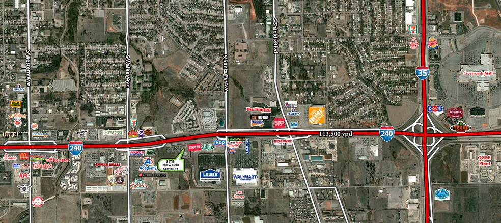 208 W I 240 Service Rd, Oklahoma City, OK à vendre - Aérien - Image 3 de 3