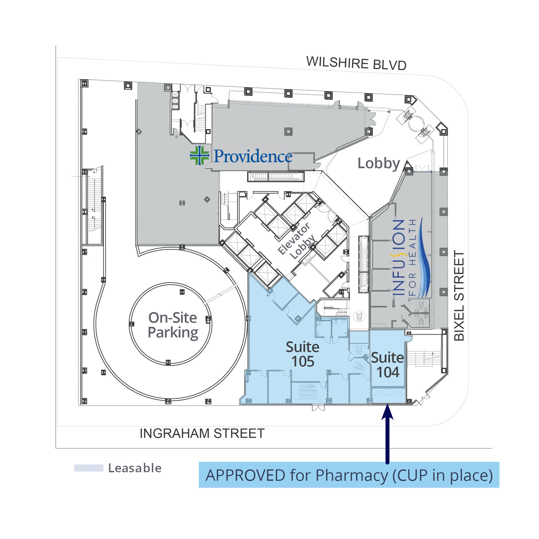 1100 Wilshire Blvd, Los Angeles, CA for lease Floor Plan- Image 1 of 1