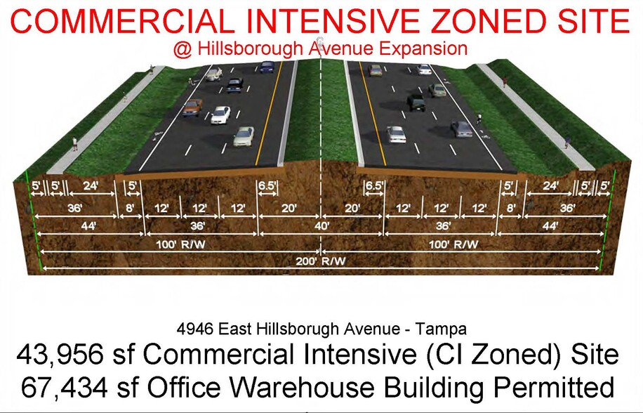 Commercial Intensive Site 4946 East Hillsborough, Tampa, FL à vendre - Aérien - Image 1 de 1