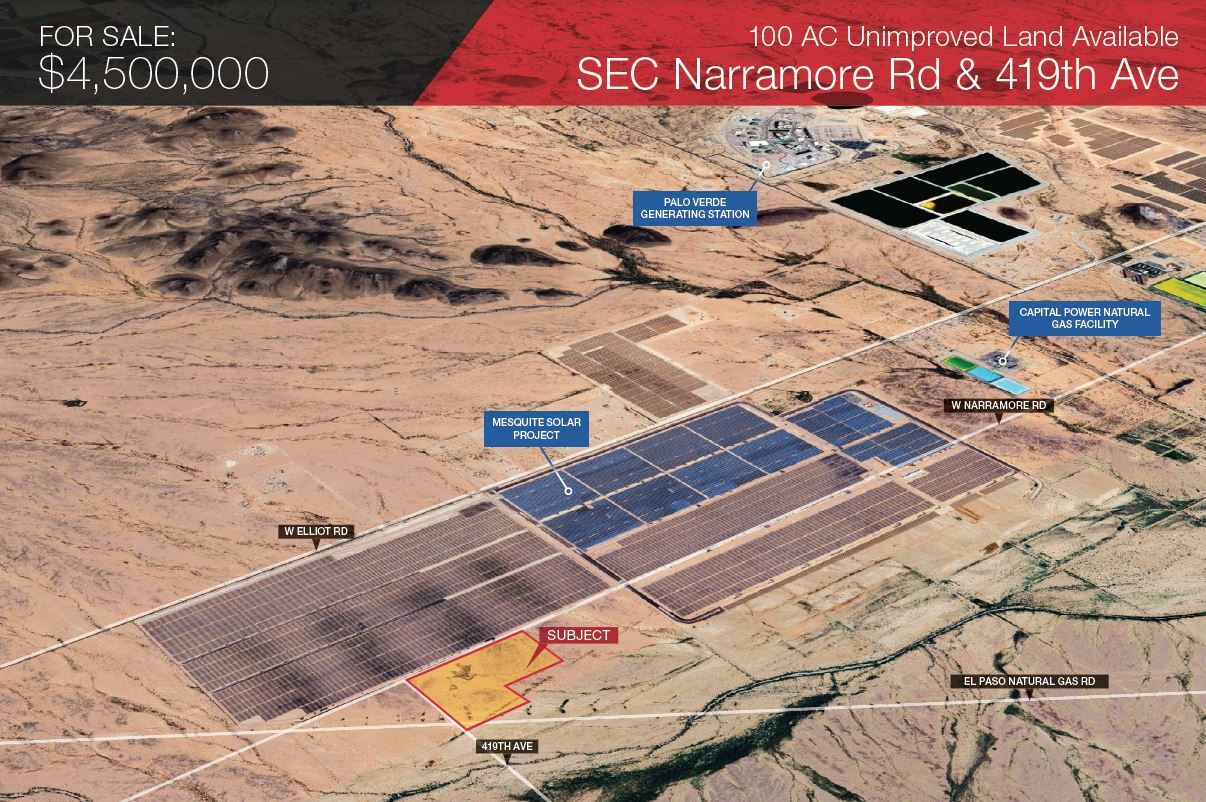 SEC Narramore Rd & 419th Ave, Buckeye, AZ à vendre Aérien- Image 1 de 3