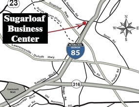 1855 Satellite Blvd, Duluth, GA - AERIAL  map view