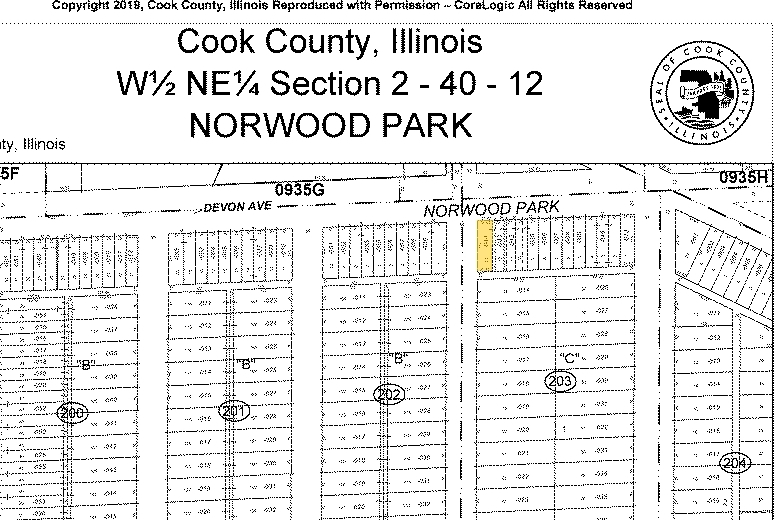 625-627 Devon Ave, Park Ridge, IL for lease - Plat Map - Image 2 of 2