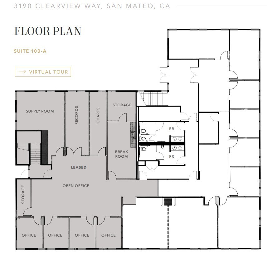3190 Clearview Way, San Mateo, CA for lease Floor Plan- Image 1 of 1