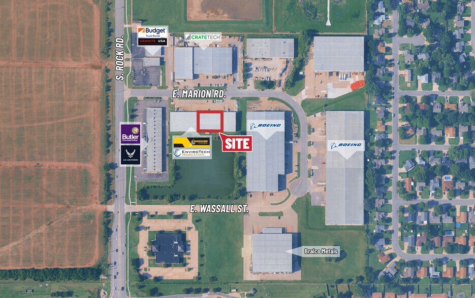 8021 E Marion Rd, Wichita, KS à louer - Aérien - Image 2 de 2