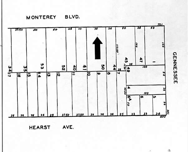 725 Monterey Blvd, San Francisco, CA à vendre - Plan cadastral - Image 2 de 2