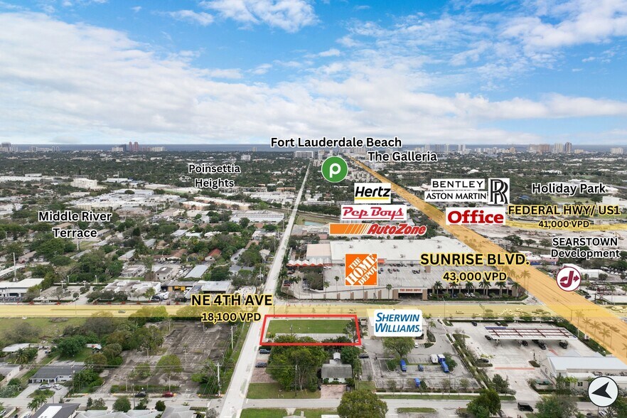 1091 NE 4th Ave, Fort Lauderdale, FL à vendre - Aérien - Image 3 de 19
