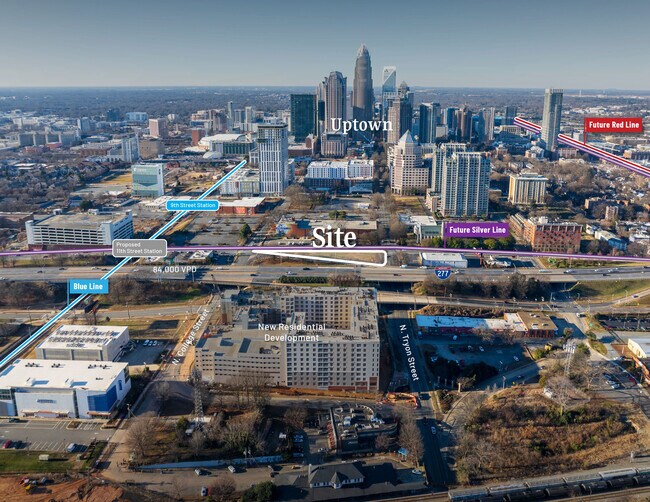 Plus de détails pour 800 N Tryon St, Charlotte, NC - Terrain à vendre