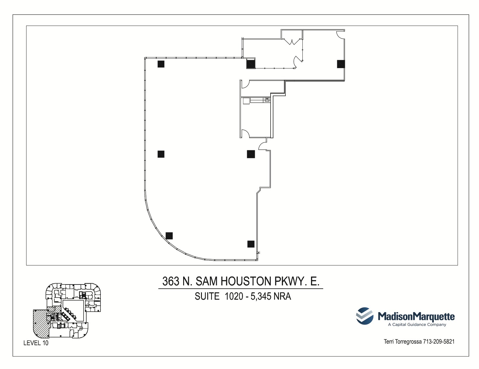 363 N Sam Houston Pky E, Houston, TX à louer Plan d’étage- Image 1 de 1