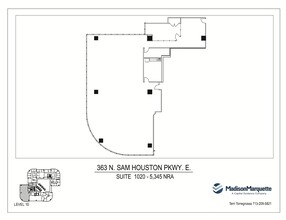 363 N Sam Houston Pky E, Houston, TX à louer Plan d’étage- Image 1 de 1