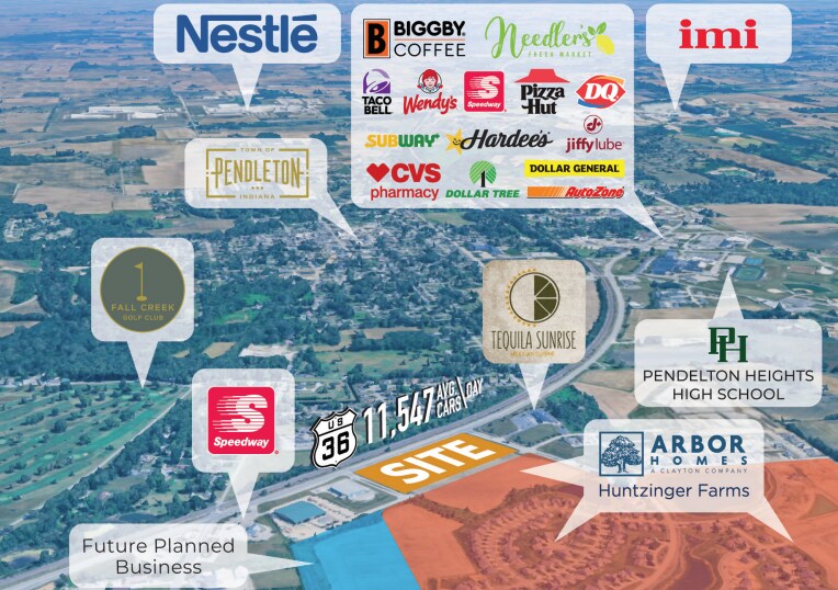 7304-7412 US-36, Pendleton, IN à louer Photo principale- Image 1 de 2