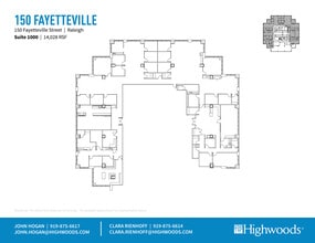 150 Fayetteville St, Raleigh, NC à louer Plan d’étage- Image 1 de 3