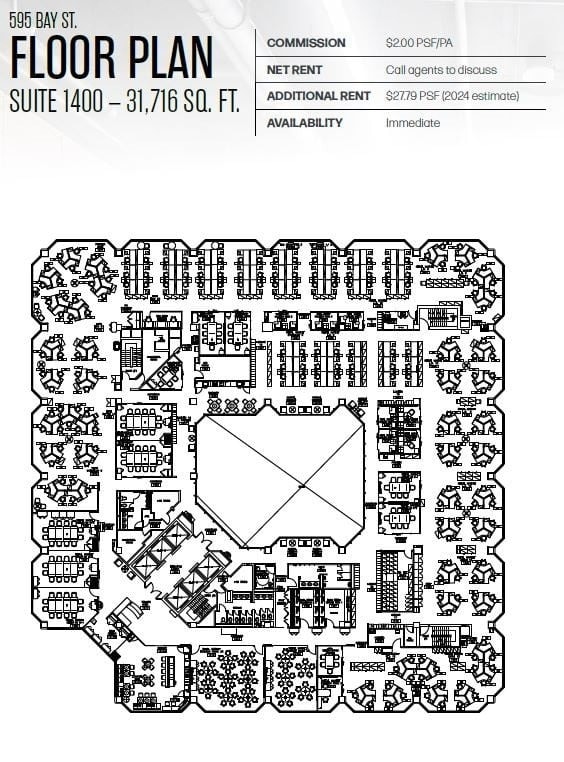 595 Bay St, Toronto, ON for lease Floor Plan- Image 1 of 1