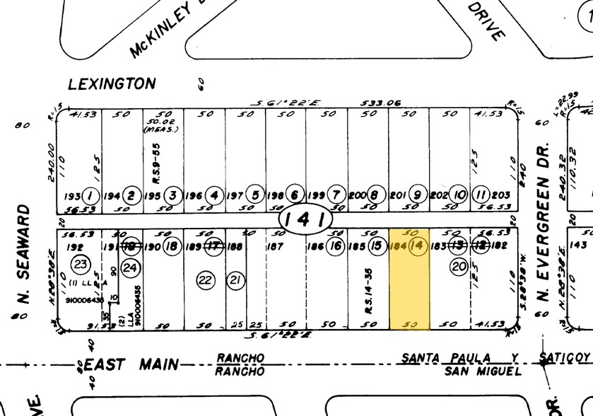 2415-2419 E Main St, Ventura, CA à vendre - Plan cadastral - Image 1 de 1