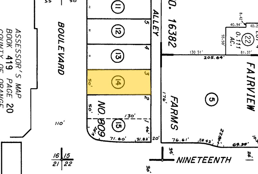 1904-1906 Harbor Blvd, Costa Mesa, CA for lease - Plat Map - Image 3 of 3