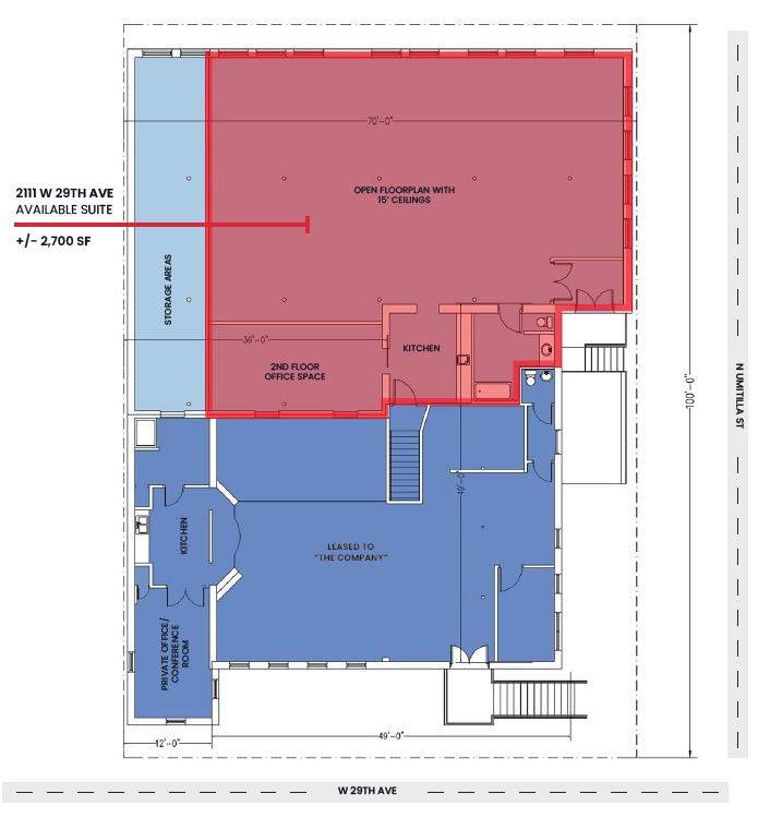 2101-2111 W 29th Ave, Denver, CO à vendre Plan d’étage- Image 1 de 1