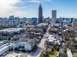 249 Ponce De Leon Ave NE, Atlanta, GA - Aérien Vue de la carte