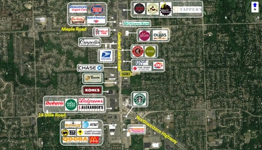 7031 Orchard Lake Rd, West Bloomfield, MI - AERIAL  map view