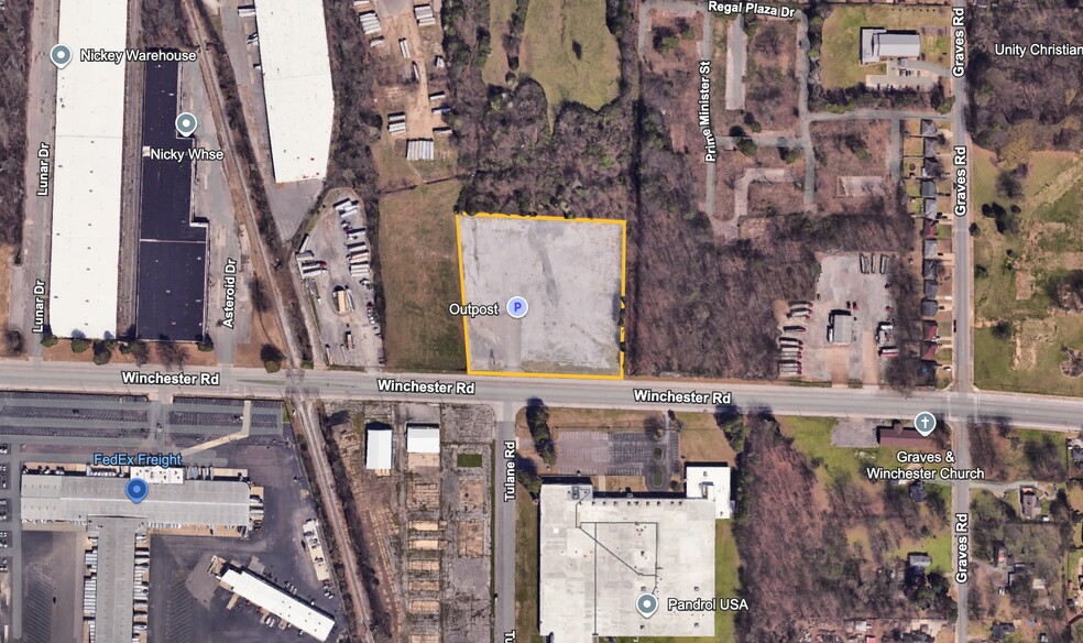 563 Winchester Rd, Memphis, TN for lease - Aerial - Image 2 of 2