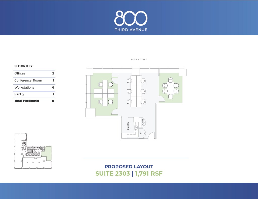 800 Third Ave, New York, NY à louer Plan d’étage- Image 1 de 5