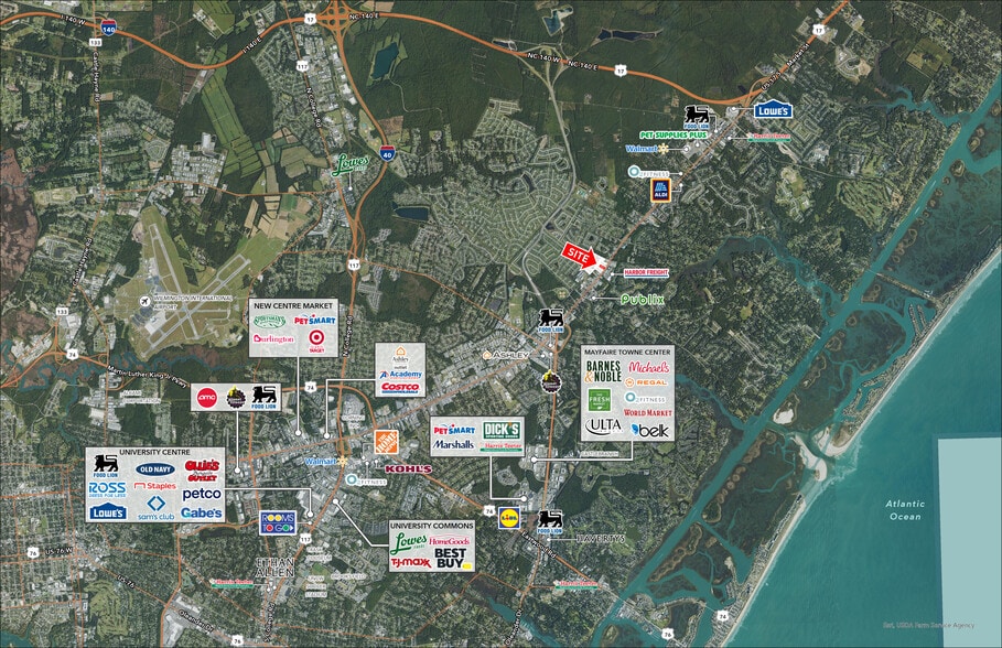 Hwy 17 & Lendire rd, Wilmington, NC for sale - Aerial - Image 2 of 3