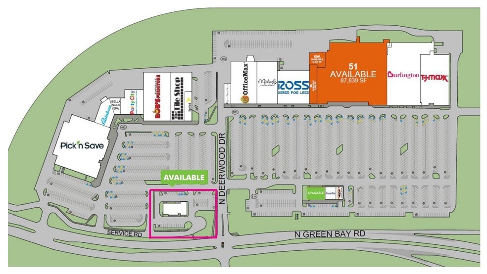 W Brown Deer Rd & N Green Bay Rd, Brown Deer, WI à louer - Plan de site - Image 3 de 3