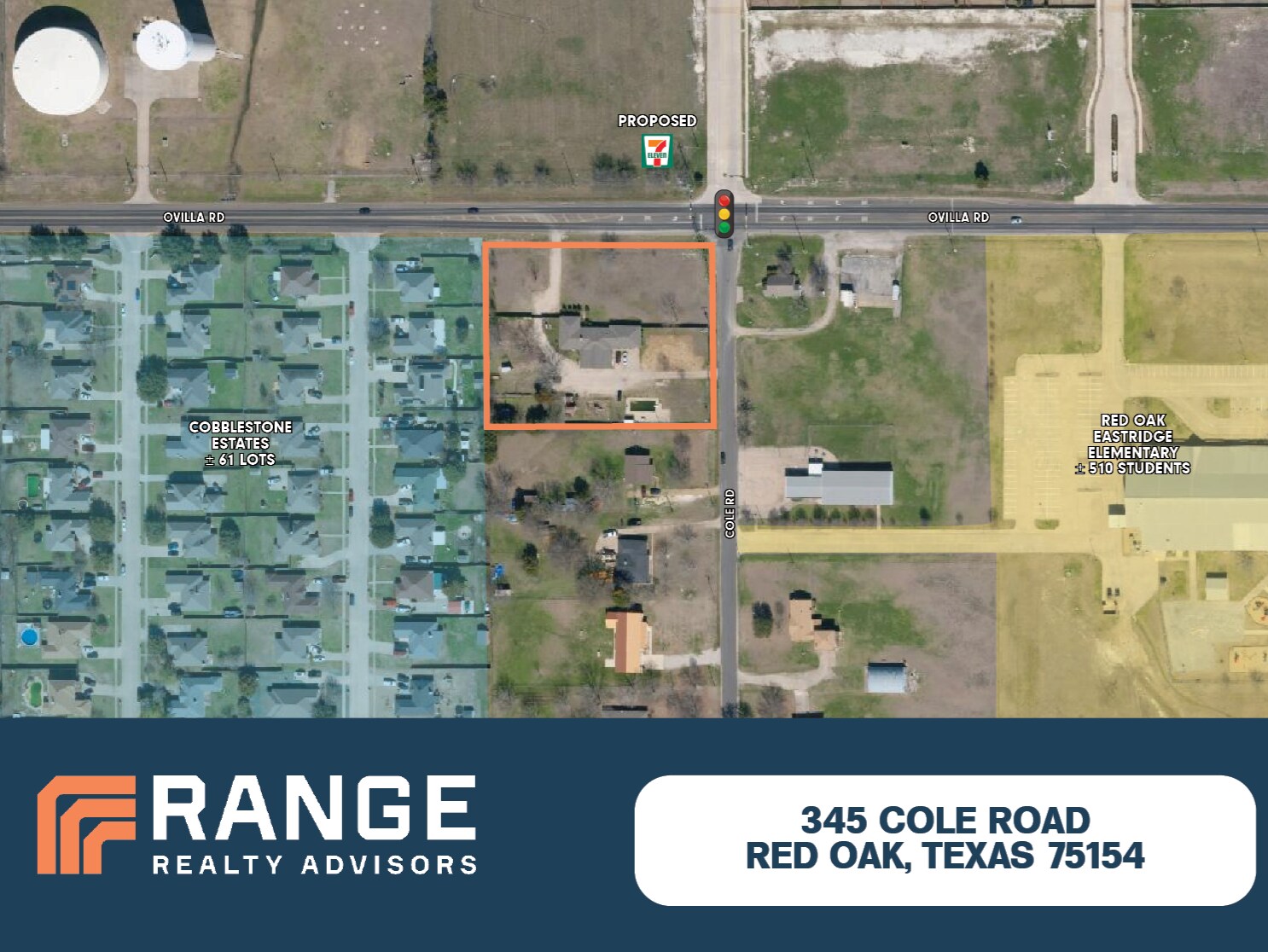 345 Cole Rd, Red Oak, TX for sale Aerial- Image 1 of 2