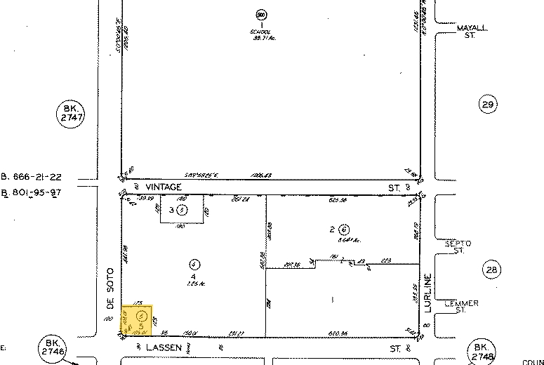 20861-20871 Lassen St, Chatsworth, CA for lease - Plat Map - Image 2 of 3