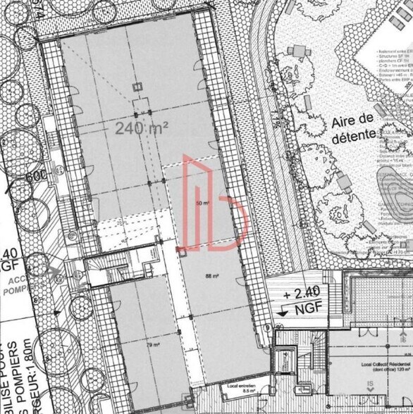 Bureau dans Bruges à louer - Plan de site - Image 3 de 4
