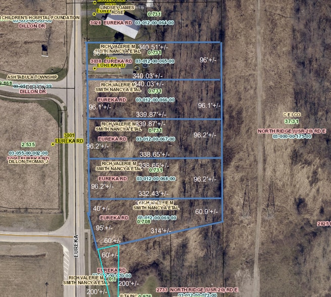 3038 Eureka Rd, Ashtabula, OH à vendre - Plan cadastral - Image 2 de 2